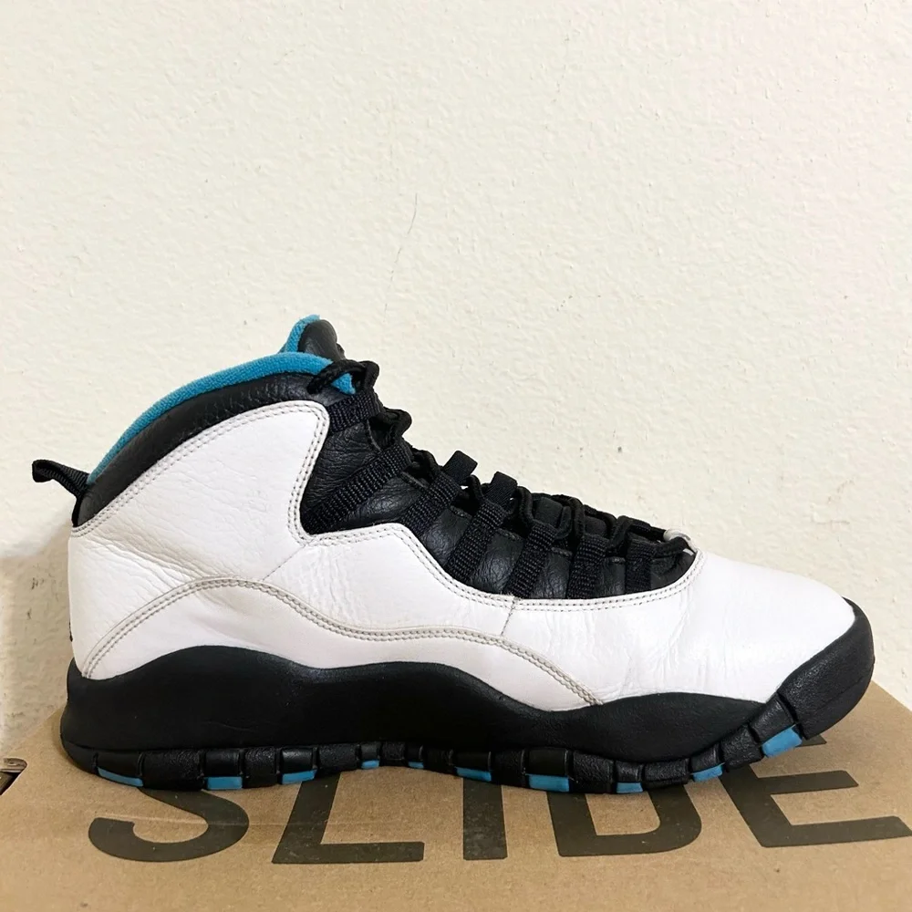 AUTHENTIC Jordan 10 Retro Powder Blue size 9.5 310805-106 2014 PRE-OWNED